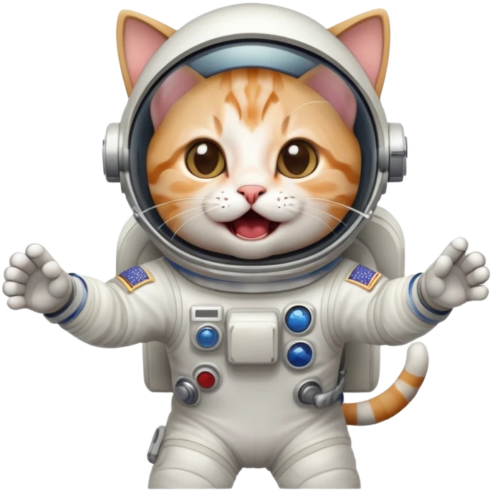 Kot kosmonavt krichit i strelyayet v zemlyu
The astronaut cat screams and shoots at the ground emoji