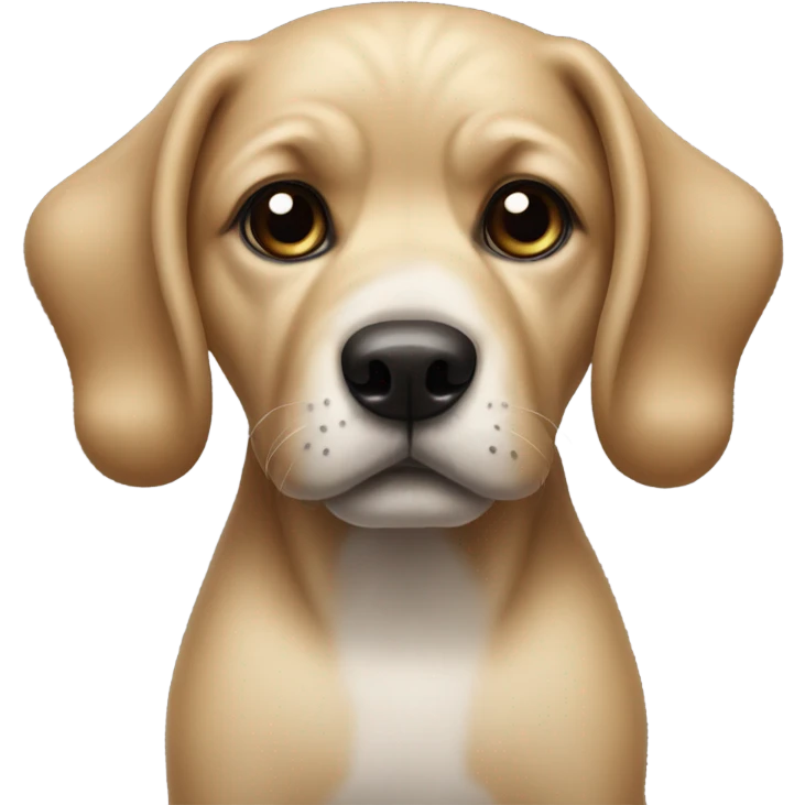 Dog wearing a black bow on top of his head  emoji