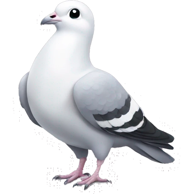 Pigeon wearing a white bow  emoji