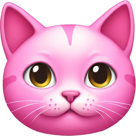 pink cat with heart  emoji