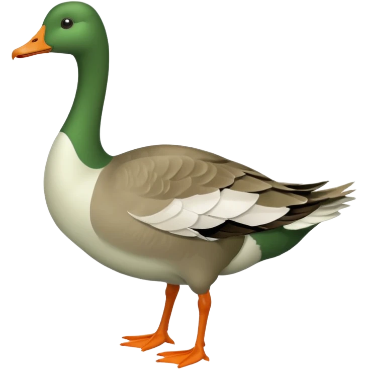 Make an emoji for a goose that's green (dominant colour #39C700). Use the existing goose emoji for inspiration. Show the whole body. Make the goose look like it's going somewhere emoji