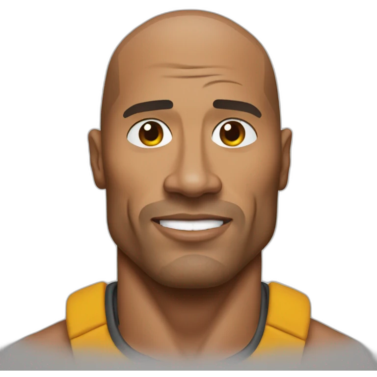 Dwayne Johnson avec une couche emoji