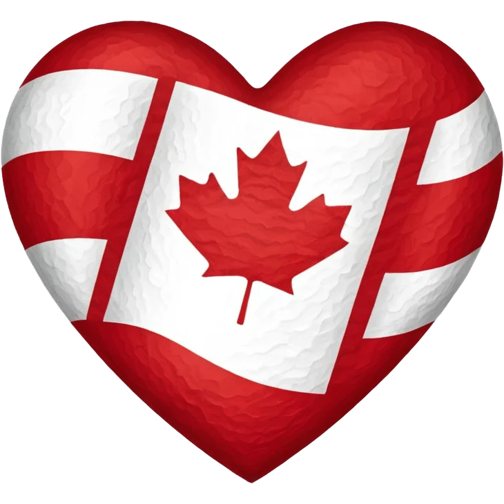 Canada flag heart emoji