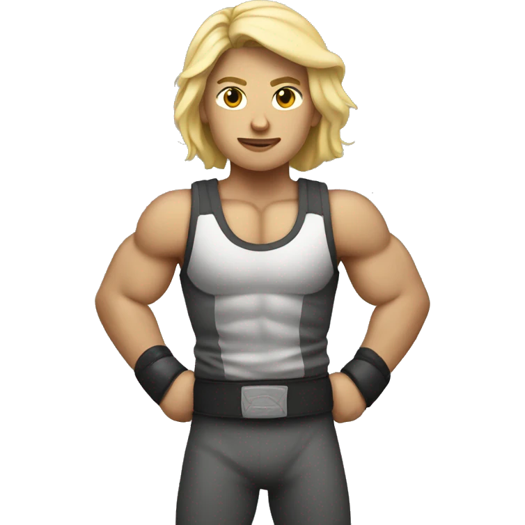 muscular blonde fighter  emoji