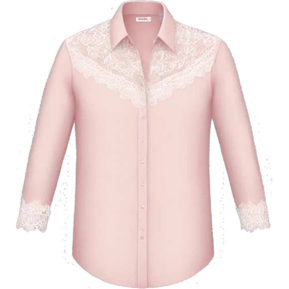 light pink Shirt with lace emoji