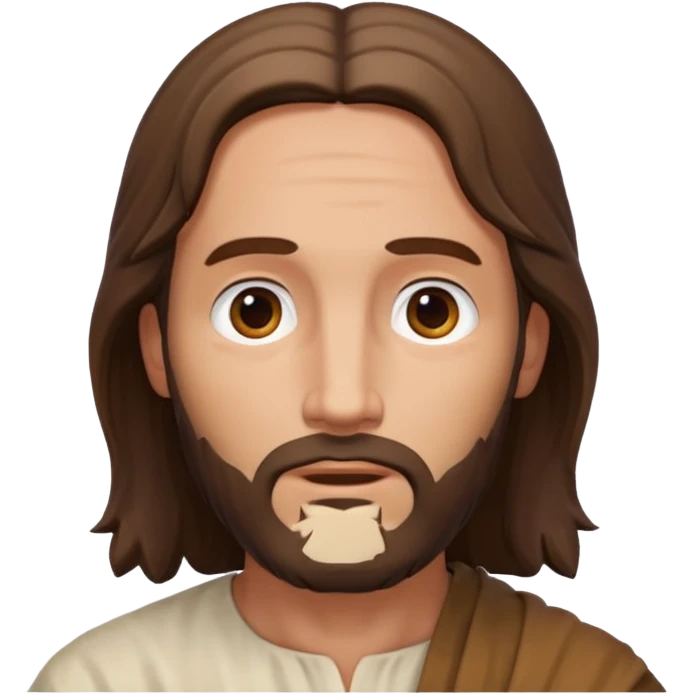 portrait, head and shoulders, Jesus's apostle Thomas, normal emoji style, looking up emoji