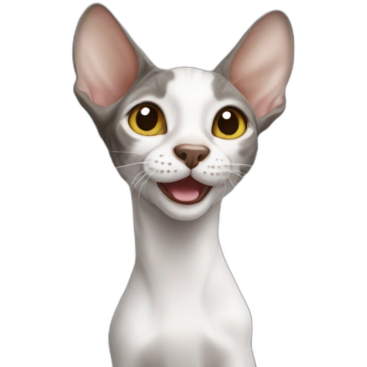 cornish rex cat waving emoji