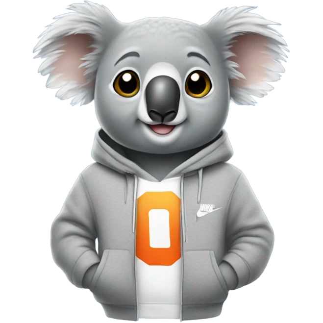 Koala wearing a Nike hoodie emoji