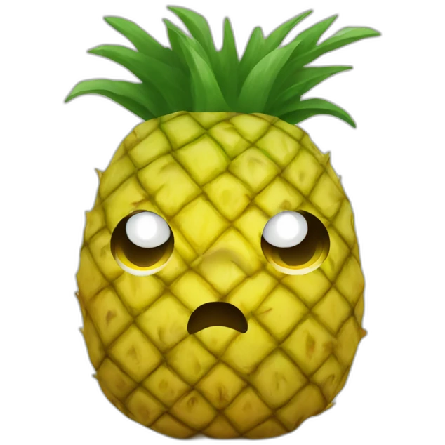 Sad pineapple emoji
