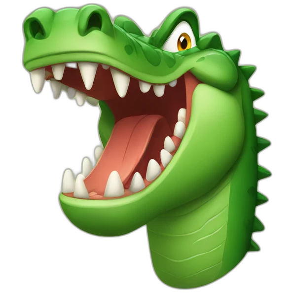 Angry crocodile emoji