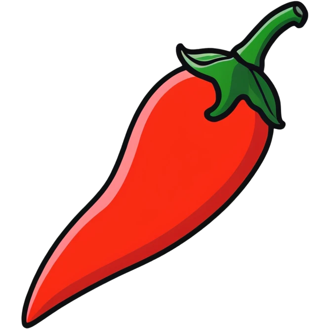 Chile rojo con lagrimita  emoji