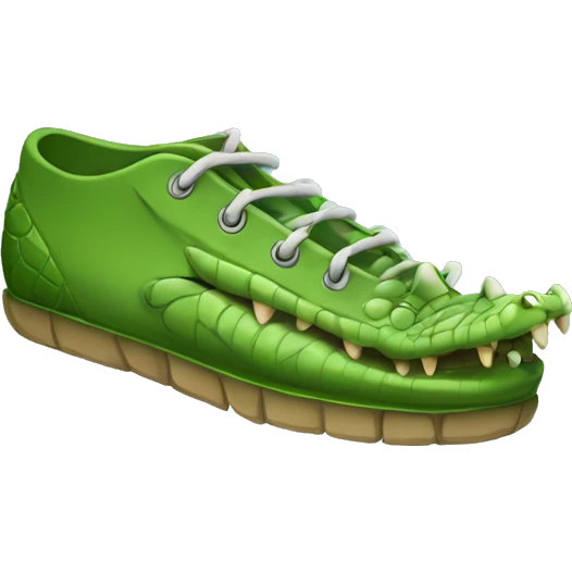 Crocodile with shoes emoji