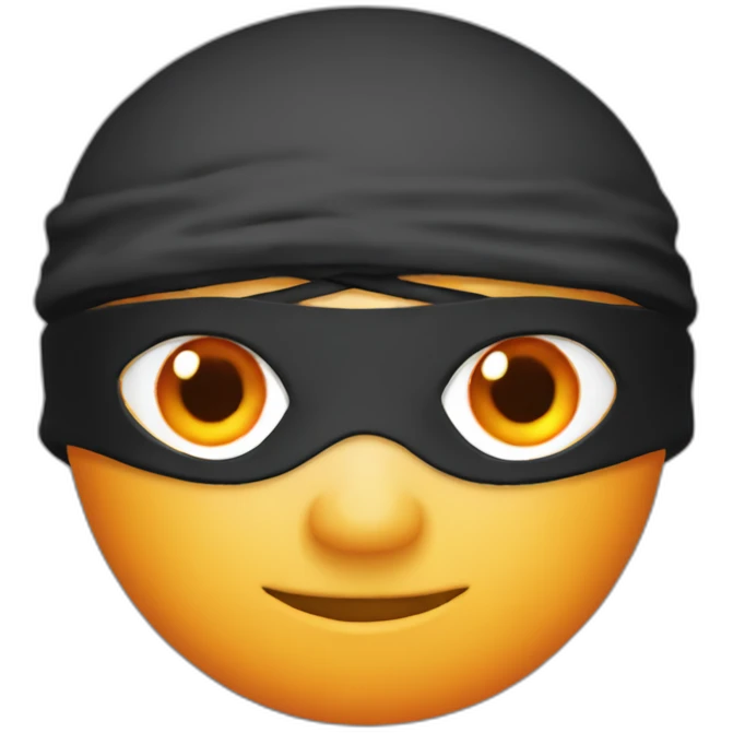 the orange eye band of a ninja emoji