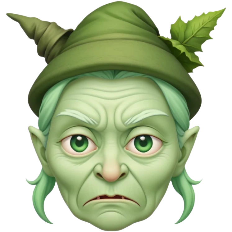 Constipated green witch emoji