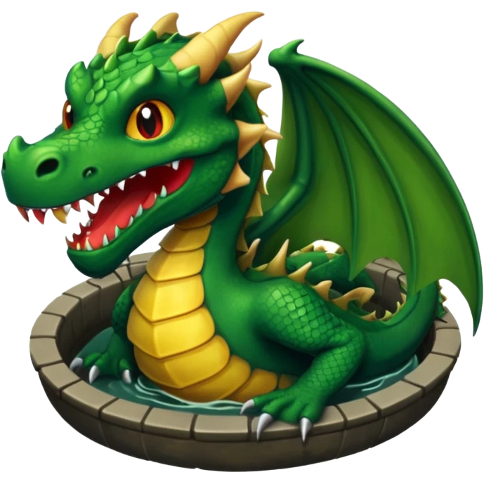 sewers dragon evil dark green emoji