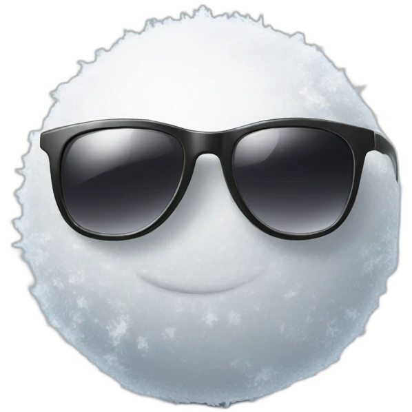 snowball with sunglass emoji