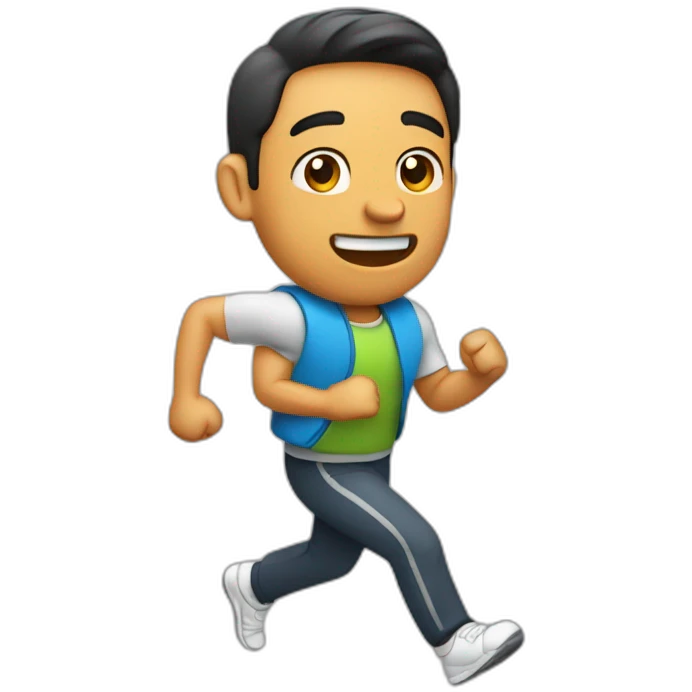 hombre haciendo cardio emoji