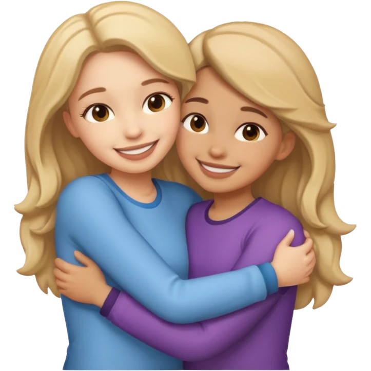 Girls hugging emoji