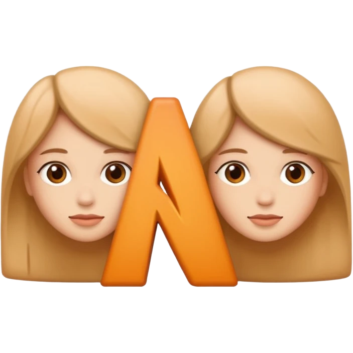 Create two letters, N and Y, in the shape of sisters.  emoji