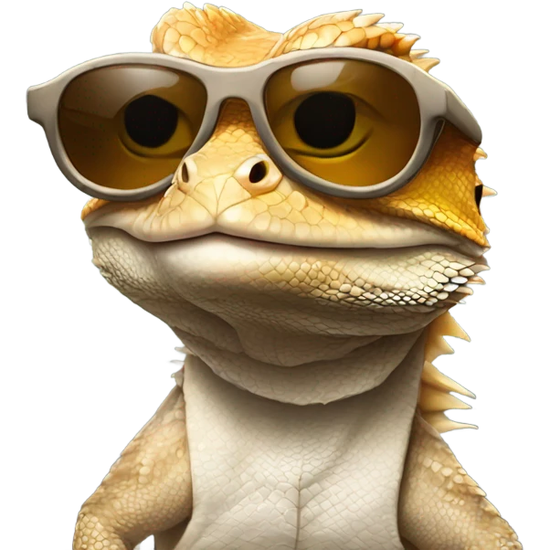 Bearded dragon wearing sunglasses emoji