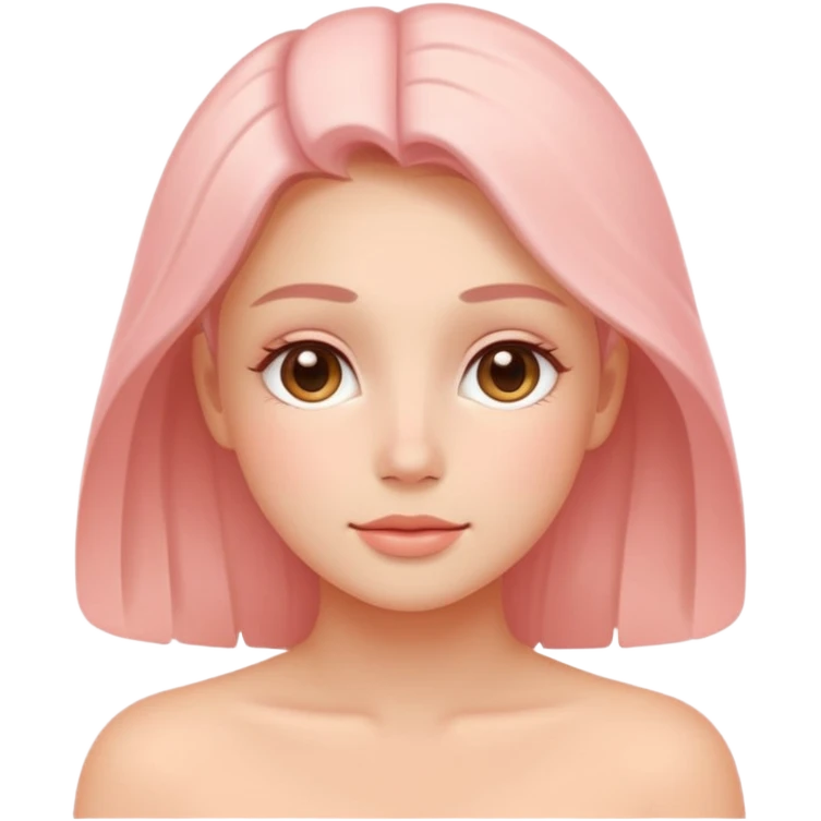 Minimal skincare emoji of a calm glowing face, soft blush tones, healthy radiant skin, minimalist style, gentle gradient, wellness aesthetic, no strong outlines, spa-inspired emoji. emoji