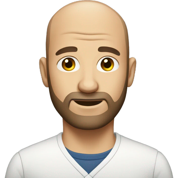balding handsome man with short beard emoji