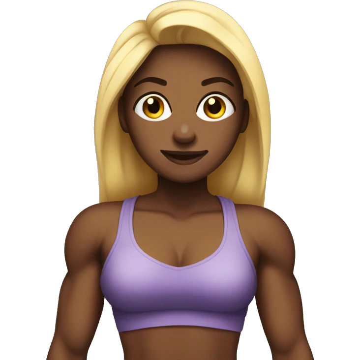 bodybuilder teen woman emoji