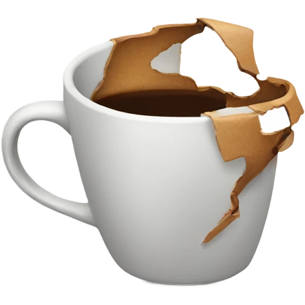 Broken coffee cup emoji