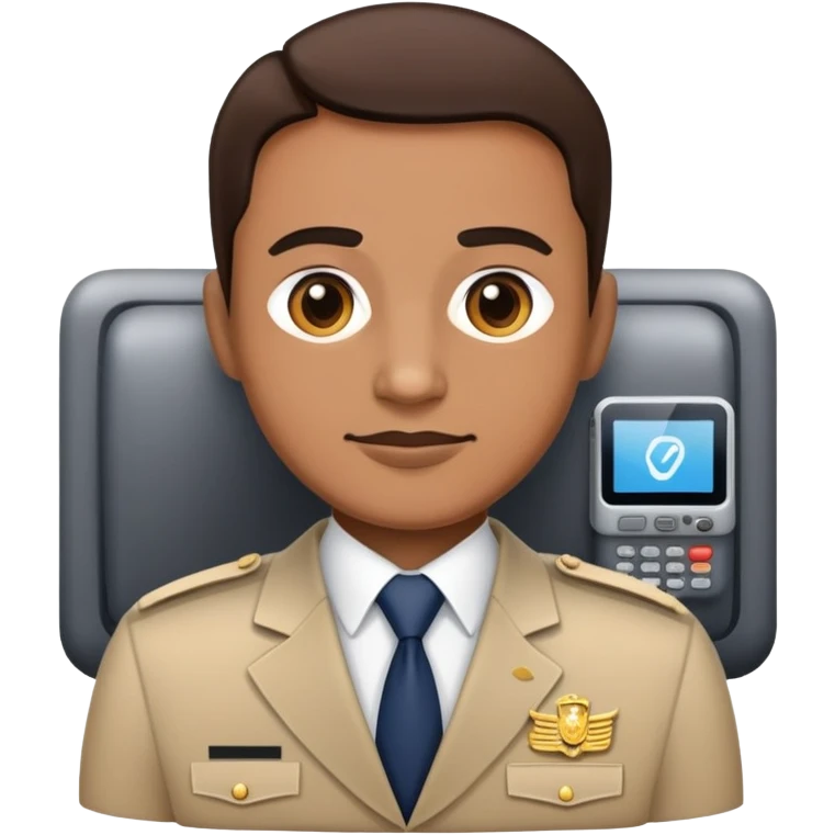 government official with digital technology at regional level emoji