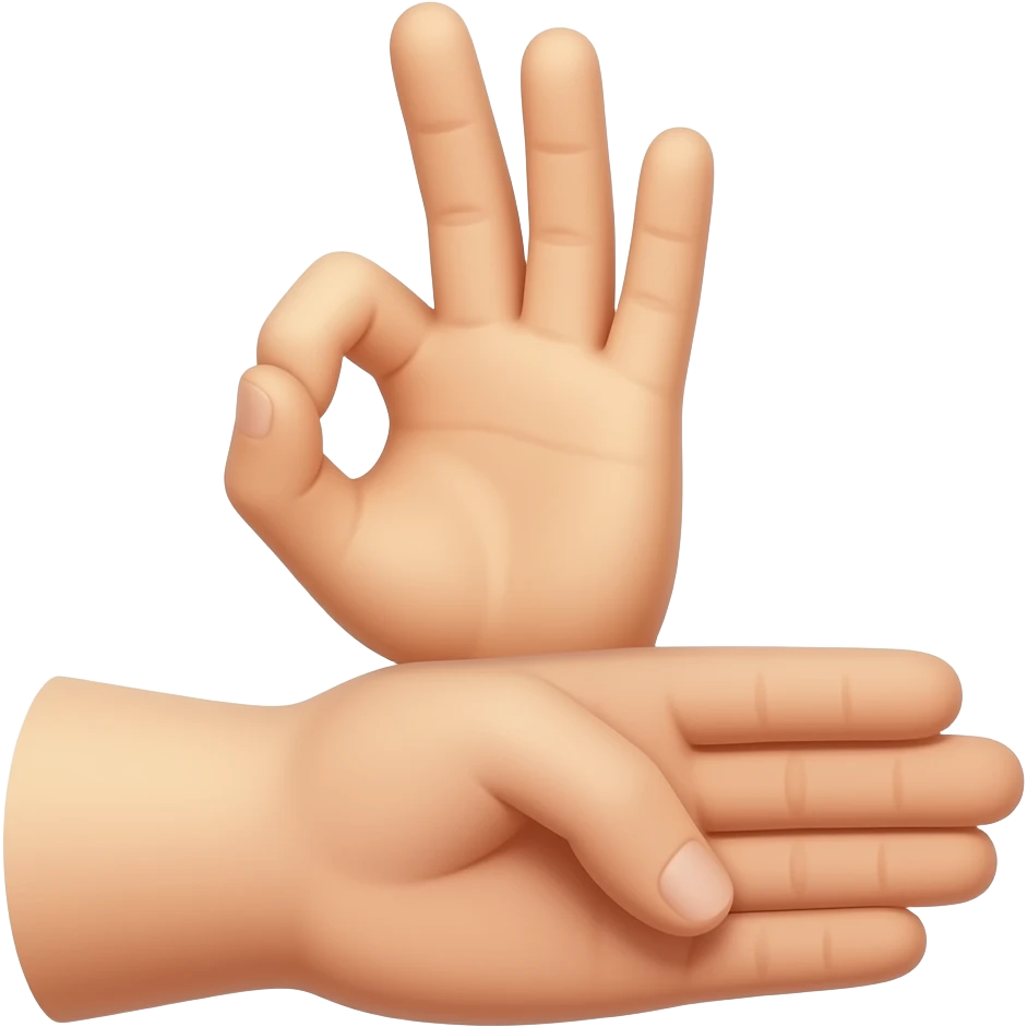 👌 put on on top of the other emoji