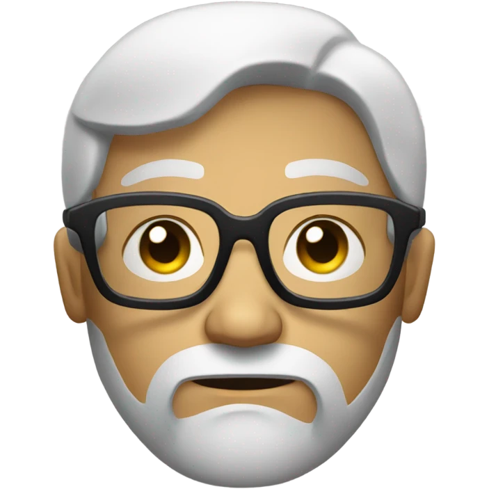 Hacker with glasses looking bored  emoji