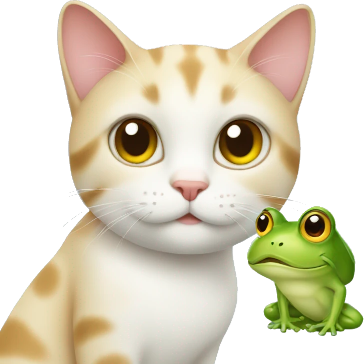 cat with frog emoji