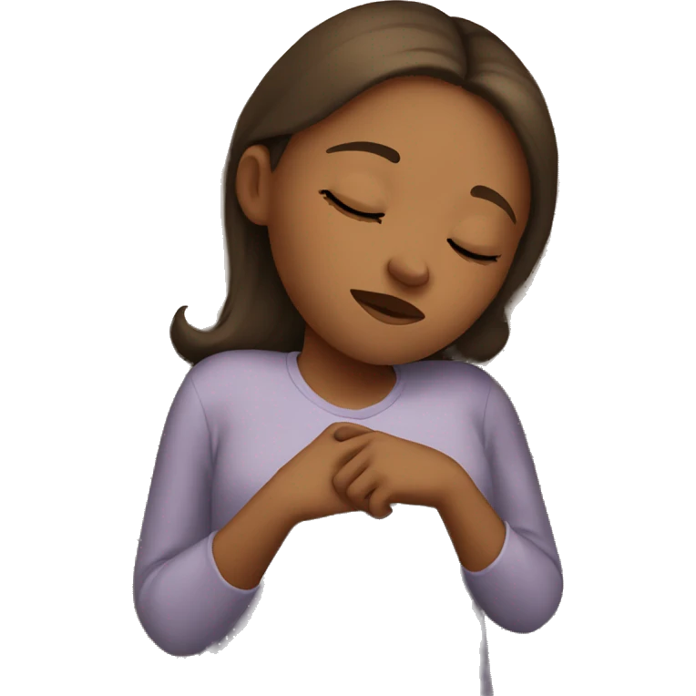 A girl sleeping emoji
