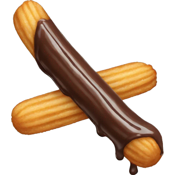Chocolate dipped churro  emoji