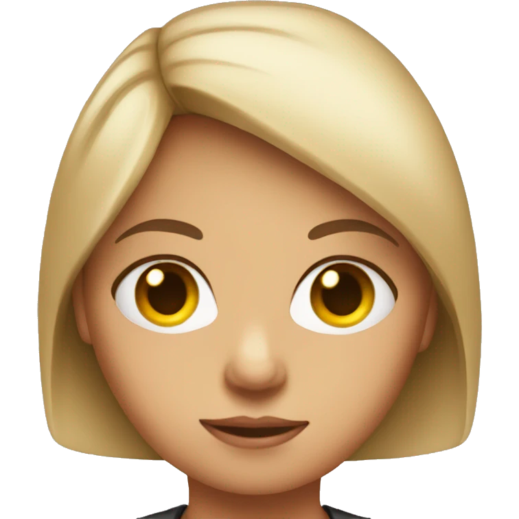 Girl with a poker face  emoji