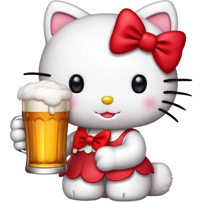 Hello kitty drinking bear emoji