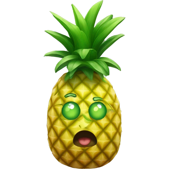 Pineapple green cheek conjure  emoji