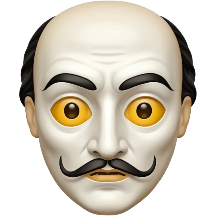 Money Heist, Dali mask (white), realistic emoji