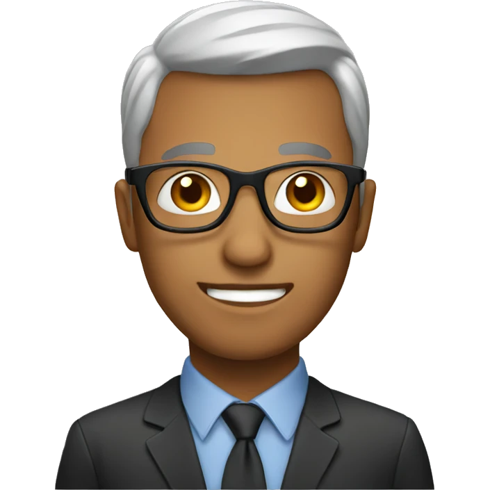 a man uses glasses emoji