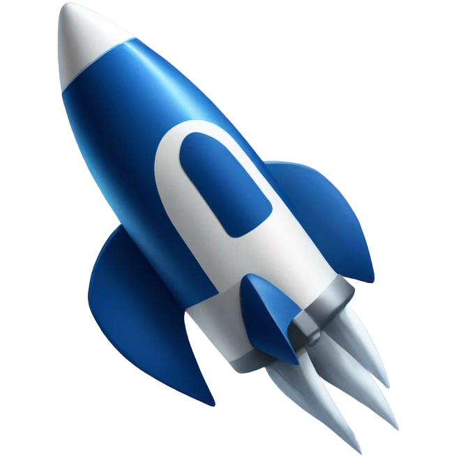 dark blue 
rocket emoji