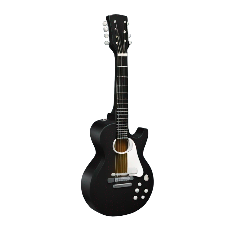Black guitar emoji