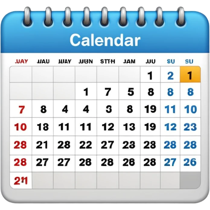 simple calendar without days  emoji