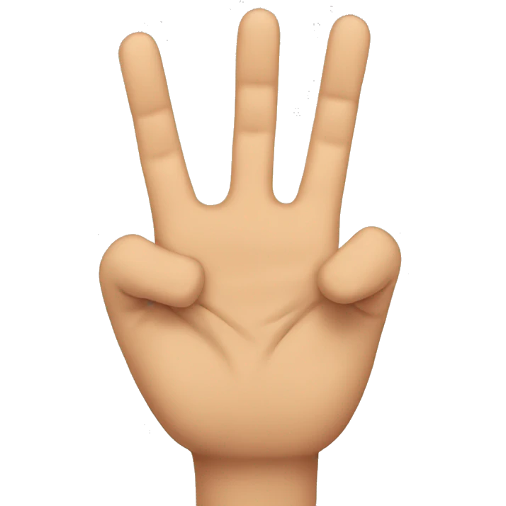 2 fingers emoji