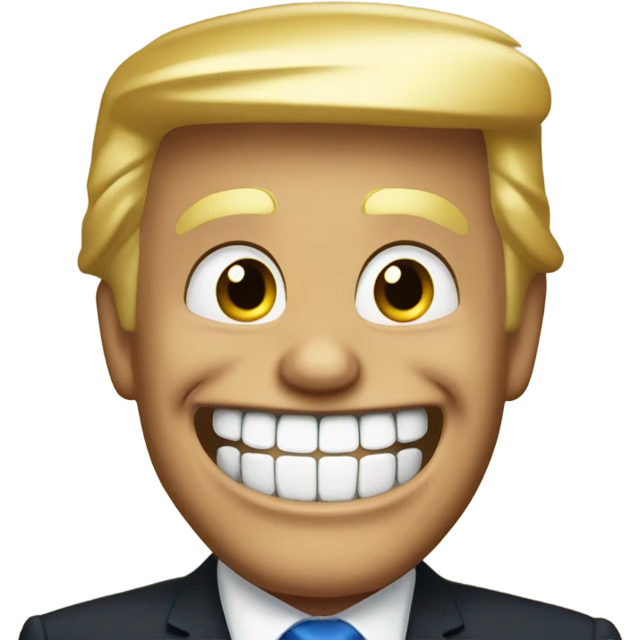 Donald trump with gold teeth  emoji