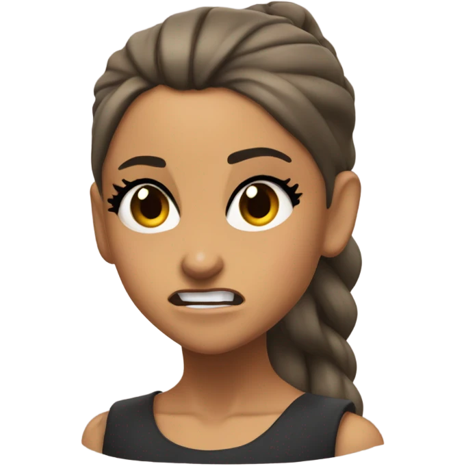 Ariana grande angry steam coming out of ears emoji