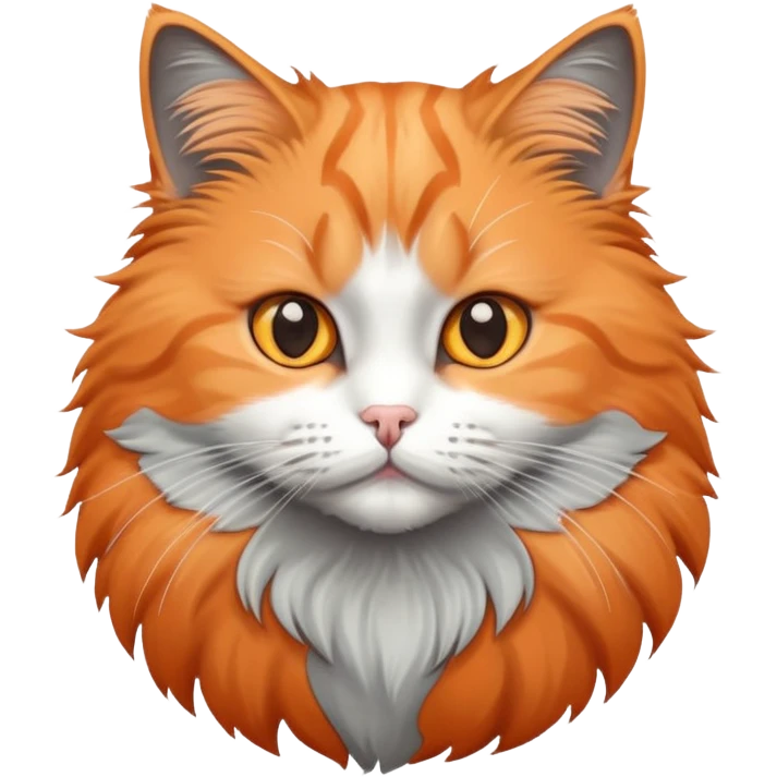 orange and grey cat emoji