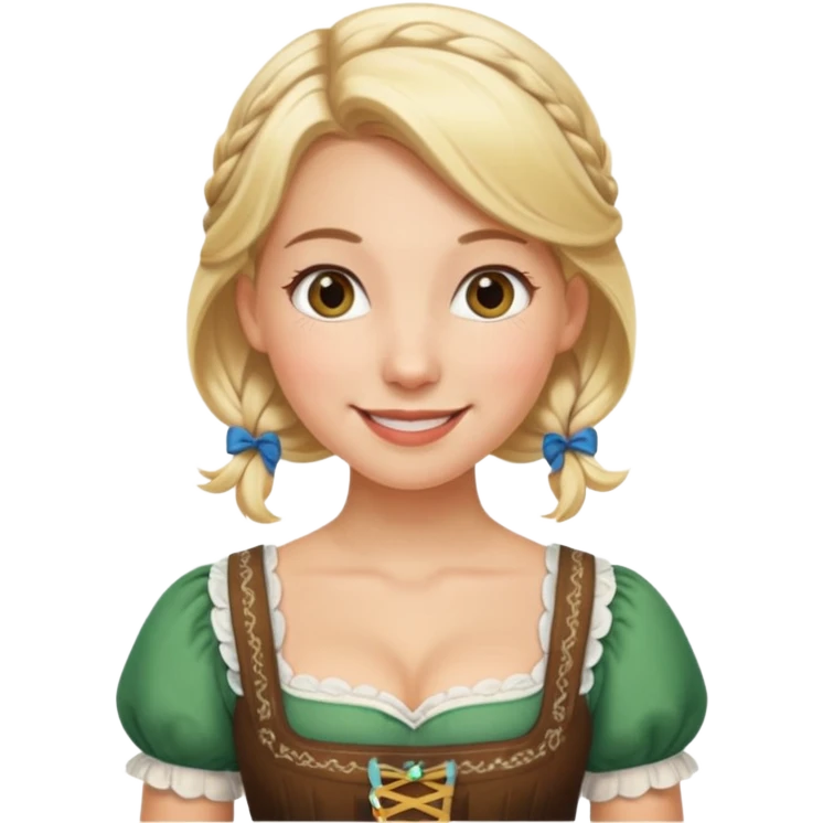 woman in dirndl dress emoji