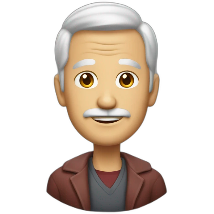 Señor de 50 años contento emoji
