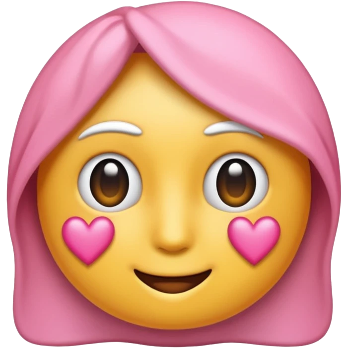 Coração metade rosa e metade branco sem borda emoji emoji