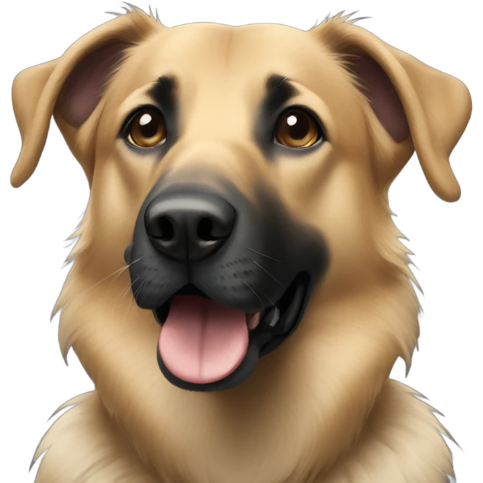 A black German Shepherd lab mix emoji